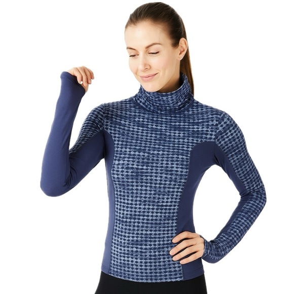 Nike Pro Pullover HyperWarm Women's Long Sleeve Training Top Blue Medium 933296 - Picture 1 of 12